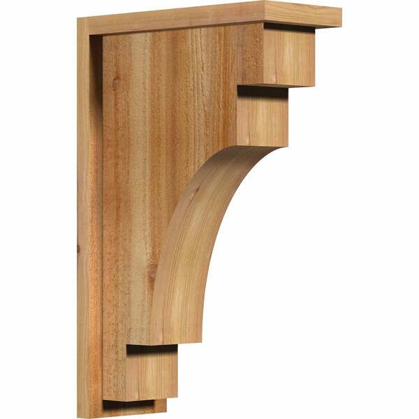Ekena Millwork Mediterranean Rough Sawn Corbel w/Backplate, Western Red Cedar, 6"W x 14"D x 22"H COR06X14X22MED01RWR - main